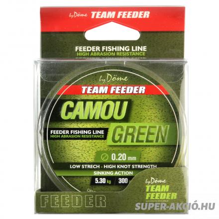By Döme Team Feeder Green Monofil Horgász Zsinór 300m 0,22mm 1
