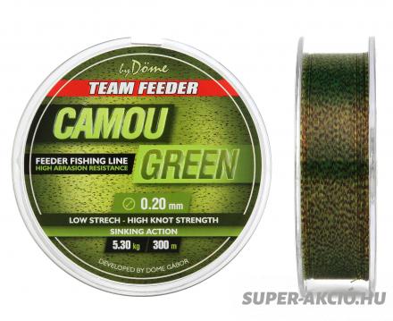 By Döme Team Feeder Green Monofil Horgász Zsinór 300m 0,22mm 2