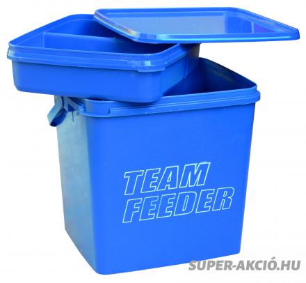 By Döme Team Feeder Horgász Vödör Csalizó Tálcával 2