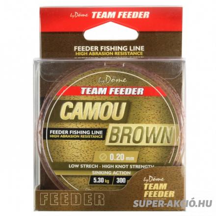 By Döme Team Feeder Camou Monofil Horgász Zsinór 300m 0,22mm 2