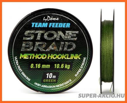 By Döme Team Feeder Stone Braid Method Horgász Előkezsinór 0,20mm 10m 15,2Kg