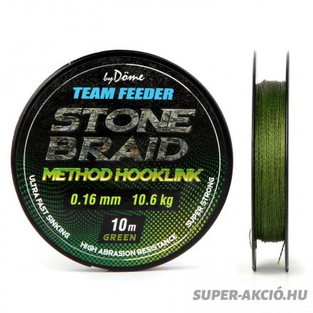 By Döme Team Feeder Stone Braid Method Horgász Előkezsinór 0,20mm 10m 15,2Kg 1