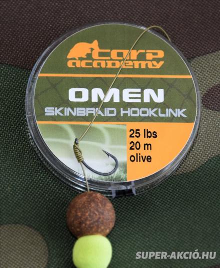 Carp Academy Omen Skinbraid Fonott Előkezsinór 20m 20Lbs 2