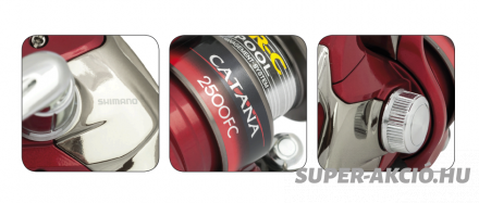 A Shimano Catana FB főbb alkatrészei közeliben.