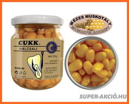 Cukk mézes muskotályos csemege kukorica üvegben szemes csali.