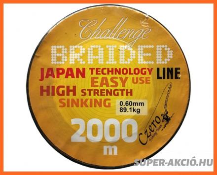 Czero Challange Braided Fonott Zsinór 2000m 0.60mm 89.10Kg