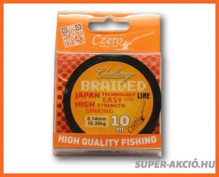 Czero Challange Braid Fonott Horgász Előkezsinór 10m 0.04mm 3.0Kg
