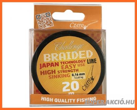 Czero Challange Braid Fonott Horgász Előkezsinór 20m 0.12mm 8.0Kg