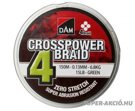 Dam Crosspower 4X Braid 150m 0,10mm Fonott Zsinór 2