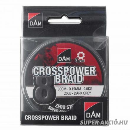 Dam Crosspower 8X Braid 150m 0,13mm Fonott Zsinór 2