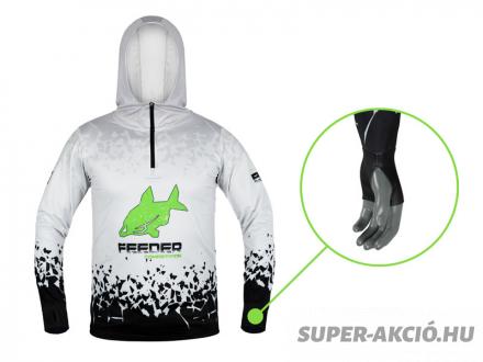 Delphin Armor Kapucnis Hosszú Ujjú Póló Fehér M 2