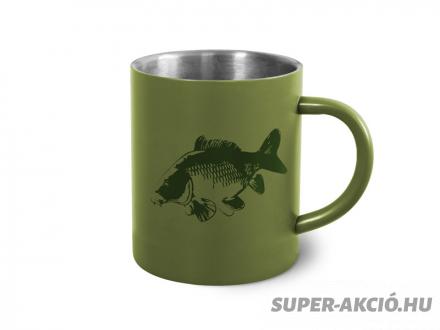 Delphin Carp Rozsdamentes Bögre Horgász Ajándék 1