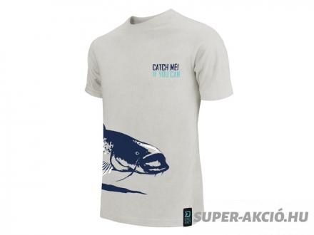 Delphin Catch Me Harcsa Mintás Horgász Póló XXL-es 2