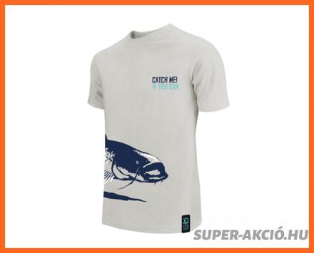 Delphin Catch Me Harcsa Mintás Horgász Póló XXL-es 1