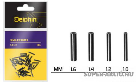 Delphin Single Crimps Ütköző Cső 1.4mm 40db 2