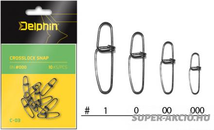 Delphin Cross Lock Pergető Kapocs BN000 10db 2