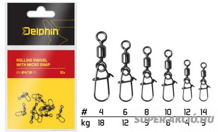 Delphin Forgós Horgász Kapcsos Forgó 14-es 10db 3kg 2