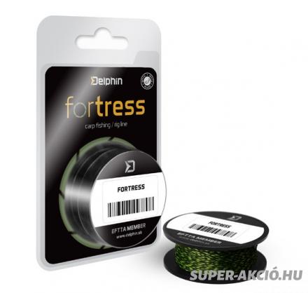 Delphin Fortress Fonott 20m 25 Lbs Horgász Előkezsinór Sárga Zöld 2