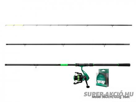 Delphin Green Teljes Feeder Horgász Szett 360cm 100g 1