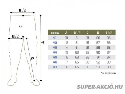 Delphin Hron Pants Derékig Érő Gázlónadrág 46 4