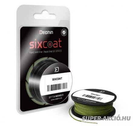 Delphin Sixcoat Bevonatos 5m 25 Lbs Zöld Horgász Előkezsinór 2