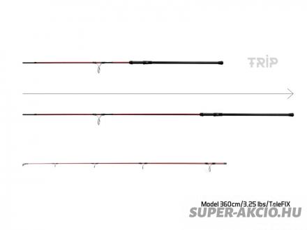 Delphin E3 Trip Teleszkópos Pontyozó Horgászbot 360cm 3,25Lbs 1