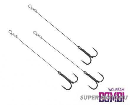 Delphin Bomb Twisto Wolfram Kész Szerelék 10cm 4-es Horoggal 3db 1