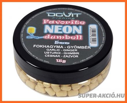 Dovit Favorite Dumbell Neon Horgász Pellet Fokhagyma Gyömbér 5mm 18g
