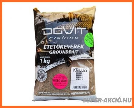 Dovit Grundbait Hidegvízi Horgász Etetőanyag Krilles Fekete 1000g
