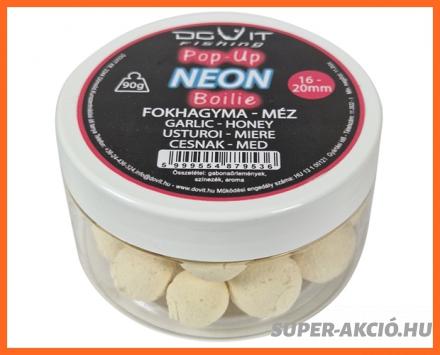 Dovit Pop Up Neon Horgász Bojli Fokhagyma Méz 16-20mm 90g