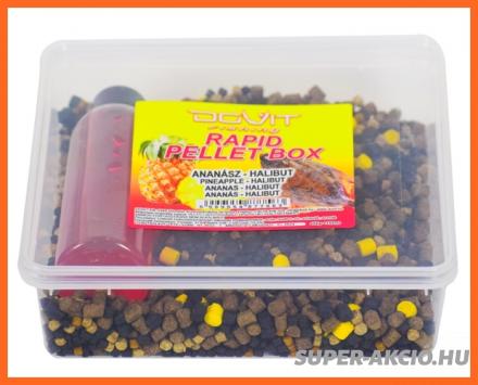 Dovit Rapid Pellet Boksz Ananász Halibut 450g+150ml Aroma