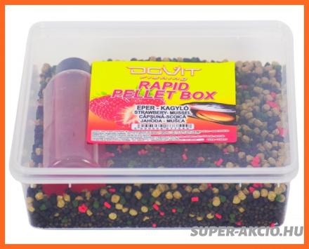 Dovit Rapid Pellet Boksz Eper Kagyló 450g+150ml Aroma