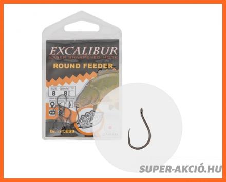 Excalibur Round Barbless Feeder Horog 16-os 8db/csomag