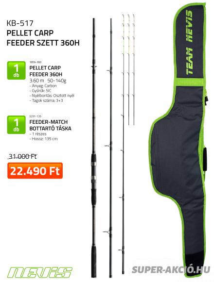 Nevis Távdobó Feeder Horgászbot Botzsákos Szett 360cm 140gr 1