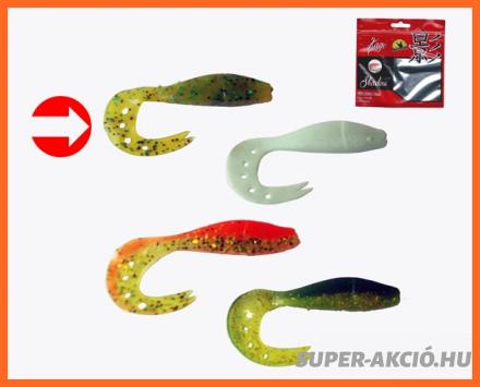 Frenetic Gumihal Twister Farokkal Zöld 8cm