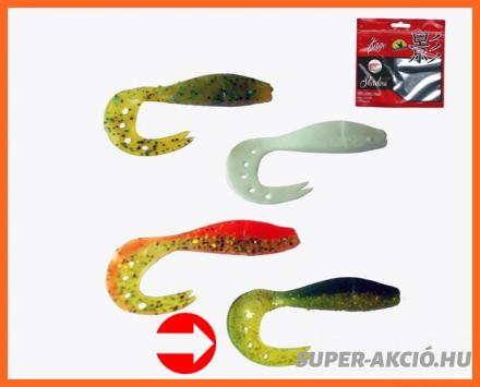 Frenetic Gumihal Twister Farokkal Zöld Csillám 8cm