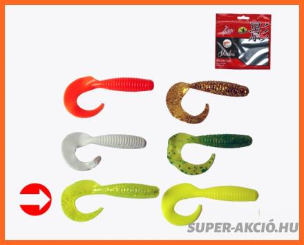Frenetic Egyfarkú Twister Műcsali 7cm 5db Világos Zöld