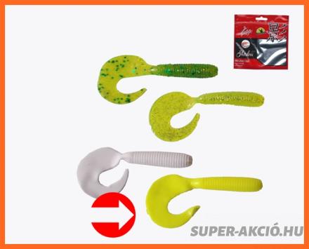 Frenetic Közepes Twister Farkas Műcsali 6,5cm 7db Fluo Sárga