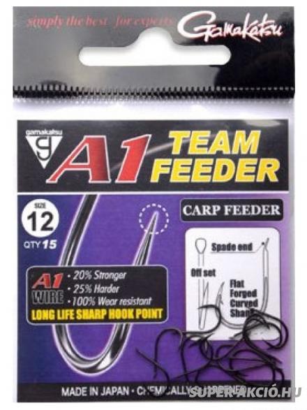 Gamakatsu A1 Team Feeder Carp 8-as 15db Horgász Horog 2