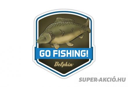 Delphin Go Fishing Öntapadós Matrica, Horgász Ajándék 2