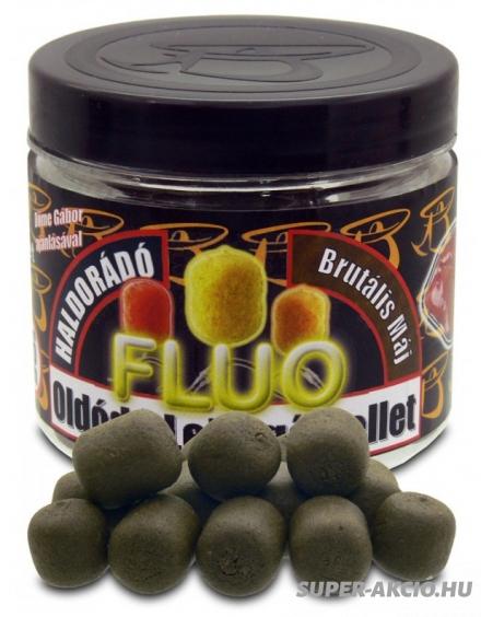 Haldorádó Fluo Oldódó Horgász Pellet 12-16mm Brutális Májas 2