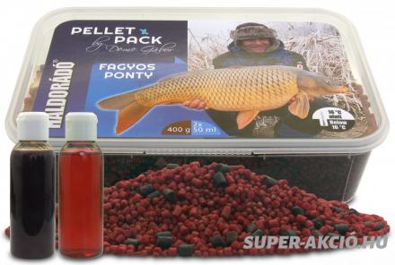 Haldorádó Horgász Pellet Pack Fagyos Ponty 400g + 50ml Aroma 2