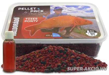 Haldorádó Horgász Pellet Pack Tüzes Ponty 400g + 50ml Aroma 1