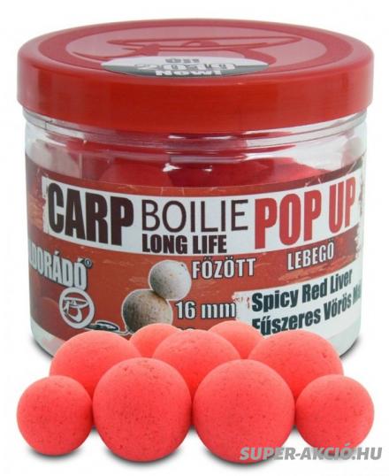 Haldorádó Long Life Pop Up 16-20mm Horgász Bojli Fűszeres Vörös Májas 2