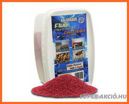 Haldorádó Fluo Mikro Horgász Pelletek 400gr 2mm Csilis Tintahalas