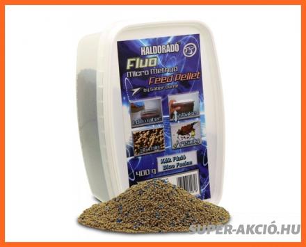 Haldorádó Fluo Mikro Horgász Pelletek 400gr 2mm Kék Fúzió