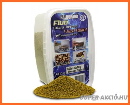 Haldorádó Fluo Mikro Horgász Pelletek 400gr 2mm Zöld Afrika
