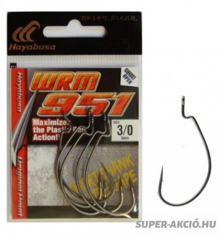Hayabusa Wrm 951 Drop Shot 4-es 6db Rablóhalas Horgász Horog 2