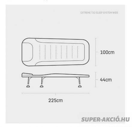 Jrc Extreme Tx2 Wide Széles Horgász Ágy 225x100x44 + Teljes Alvó Rendszer 7
