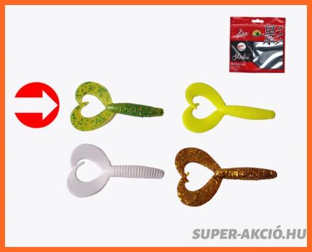 Frenetic Dupla Farkú Twister Műcsali 7cm 5db Sötét Zöld